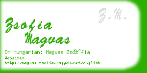 zsofia magvas business card